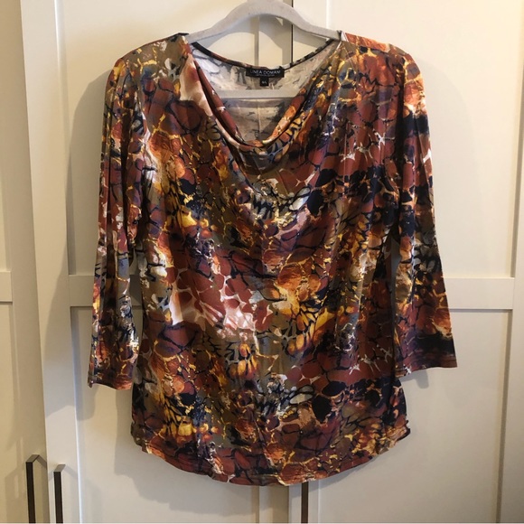 Linea Domani Cowl Neck Top NWOT - Picture 1 of 10